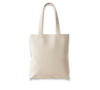 Wonky Line Sac Tote Bag en Coton - Cabas Shopping Réutilisable 38x42cm avec Anses Longues 70cm - Sac Courses Tissu Lavable et Résistant pour Femme Homme - Fourre-Tout - Naturel