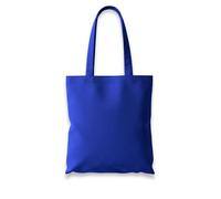 Wonky Line Sac Tote Bag en Coton - Cabas Shopping Réutilisable 38x42cm avec Anses Longues 70cm - Sac Courses Tissu Lavable et Résistant pour Femme Homme - Fourre-Tout - Bleu