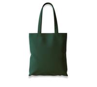 Wonky Line Sac Tote Bag en Coton - Cabas Shopping Réutilisable 38x42cm avec Anses Longues 70cm - Sac Courses Tissu Lavable et Résistant pour Femme Homme - Fourre-Tout - Vert