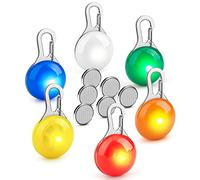 WONLIVE Collier chien lumineux, Pendentif clignotante LED - Lumière décorative, Lampe sécuritaire avec 6 piles supplémentaires pour Porte-clés Cycliste Randonnée Enfants, Cadeau de chien