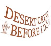 Wonmelody Décorations de fête pour enterrement de vie de jeune fille du désert avec inscription « Before I Do » - Bannière sauvage ouest aride - Décoration d'anniversaire pour plage, fiançailles