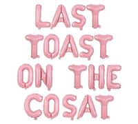 Wonmelody dernier Toast sur la côte Bachelorette Party décor rose dernier Toast sur la côte bannière de ballon bague de diamant ballon de Champagne plage Bachelorette décor pour