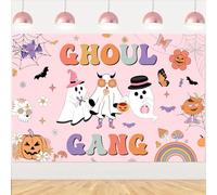 Wonmelody Toile de fond pour fête d'anniversaire d'Halloween - Bannière pastel hippie pour 1er, 2e, 3e 4e anniversaire de fille