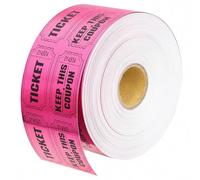 Wonninek Lot de 1000 tickets de tombola numérotés doubles roses, pour les salons, les tickets d'entrée, les vestiaires, les événements