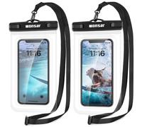 WONSAR Lot de 2 Pochette Étanche Téléphone, Pochette Étanche Smartphone, Housse Étanche Smartphone Universel pour iPhone 15 14 Plus 13 12 11 XS XR Samsung Huawei Xiaomi Sony - up to 7.5''