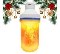 Wonsfuleu Ampoule en Forme de Flamme, Éclairage Portable Rechargeable 3 Modes, Ampoules à Lumière Vacillante pour Usage Extérieur, Pour Fête Vacances Camping Tente Jardin Intérieur Et