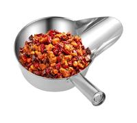 Wonsfuleu Cuillère de Service Alimentaire | Pelle à Popcorn en Acier Inoxydable | Outil de Préparation de Repas avec Bec Canard pour Sucre Sauce Riz Popcorn Purée - Riz Maïs