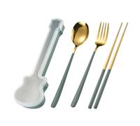 Wonsfuleu Ensemble De Couverts Pour Cuisine - Service De Couverts En Acier Inoxydable - Set De Cuisine Compact Portable Pour Maison École Restaurant Et Réunions