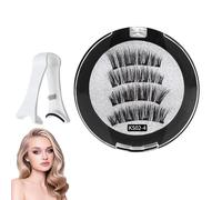 Wonsfuleu Faux cils avec applicateur, eye-liner magnétique et kit de cils - Faux cils cils magnétiques d'aspect naturel,Faux cils réutilisables avec étui magnétique individuel pour petite amie, mère