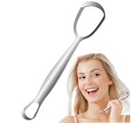 Wonsfuleu Gratte-Langue - Nettoyeur Lingual en Acier Inoxydable,Nettoyeur en Forme d'Éventail Réduit la Mauvaise Améliore l'Hygiène Buccale Soin Quotidien pour Toute la Famille