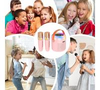 Wonsfuleu Machine À Karaoké Portable,Enceinte De Voyage avec Lumières LED | Jouet Karaoké avec Microphone - pour Camping Voyage Maison Pratique De Chant Salle De Classe Anniversaire Fête