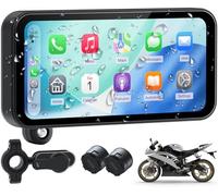 Wonsidary Écran Moto CarPlay sans Fil 6,25" Touchscreen, IP67 étanche,TPMS | Compatible avec A-pple CarPlay & Android Auto,Navigation,Commande vocale,Dual Bluetooth,Alimentation USB/ACC