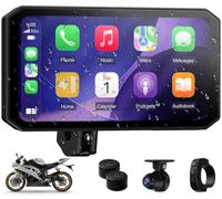 Wonsidary W55 Écran CarPlay Moto 5,5" Android Auto, Navigation GPS et TPMS | Caméra arrière 1080P en direct, commande au guidon, 2 supports, 2 modes audio, IP67, écran tactile et logo personnalisé