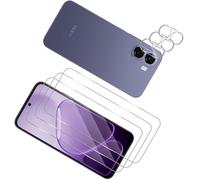 Wonsoso Verre Trempé pour OPPO A6X 5G, 3 Pièces Protection D'écran avec 3 Pièces Protecteur d'Objectif Caméra, Anti-Rayure Dureté 9H Vitre Protection, HD Sans Bulles Protege Écran