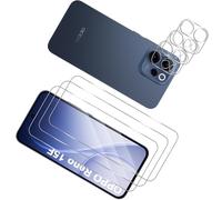 Wonsoso Verre Trempé pour OPPO Reno 15F/15 F/15 FS/15FS/15F S, 3 Pièces Protection D'écran avec 3 Pièces Protecteur d'Objectif Caméra, Anti-Rayure Dureté 9H Vitre Protection, HD Protege Écran