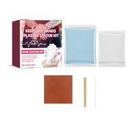 Wonsters 100g Set d'empreintes en plâtre 3D, Kit de modélisation de statue en plâtre DIY, Cadeaux de mains paires Cadeaux personnalisés peeling serum