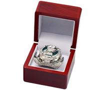 Wonsunte 2025 Bagues De Championnat De Football des Eagles Bague De Champions du Monde avec Boîte Trophée du Gagnant Prix De Rugby Souvenir Sportif Meilleurs Cadeaux pour Les Fans,26,13#