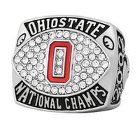 Wonsunte Bagues De Championnat De OSU Trophée De Champion De Football Américain avec Boîte De Présentation Bijoux Souvenir De Rugby Meilleurs Cadeaux pour Les Fans Et Les Anciens Élèves