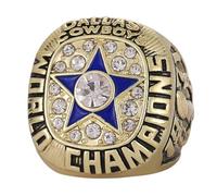 Wonsunte Bagues De Championnat De Rugby Bague De Championnat 1971 avec Boîte De Présentation Cadeau pour Fan De Football Ami Fils Ancien Élève,10#