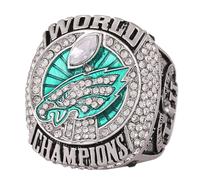 Wonsunte Bagues du Championnat De Football des Eagles 2017 avec Boîte Bague De Champion De Rugby Prix du Vainqueur pour Les Fans De Sport Et Les Amis,9#