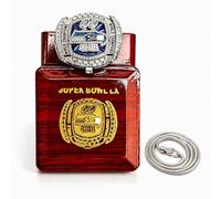 Wonsunte Réplique de Bague de Champion Seahawks 2026 avec Coffret | Dessus Amovible, Pendentif avec Chaîne, Côtés Ouvrants à Bouton-Poussoir, Souvenir Football Américain, Cadeaux aux Fans