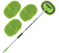 Wontolf Lot de 9 brosses de Lavage de Voiture de 157,7 cm avec Long Manche en Chenille en Microfibre pour Voiture, Camping-Car, Camion, Bateau