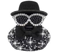 wonuu Mini chapeau haut-de-forme de canards en caoutchouc avec strass brillants et strass noirs