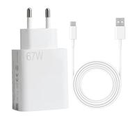 Wonvify Chargeur Xiaomi Charge Rapide, 67W Chargeur et 2M 6A Type C Cable Mi Turbo, pour Xiaomi 14 13 12 12t 12s Pro Lite Redmi Note K60 K50 11 11s 12 Pro Plus, USB C Charger Adaptateur Secteur
