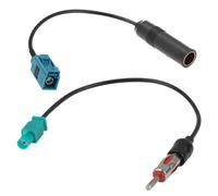 Wonvify Lot de 2 câbles adaptateurs universels pour antenne Radio FM AM stéréo de Voiture, câble de connecteur Fakra Z mâle et Femelle vers DIN, pour autoradio stéréo HD, Lecteur multimédia CD