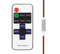 Wonvify Télécommande LED avec fil RF 5-24V 5A mini LED Contrôleur de gradateur de LED Strip Adaptateur pour 2 Broches COB LED et SMD 5050 3528 2835 5630 bande LED à Une Seule Couleur