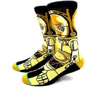 WOO GIRL Chaussettes Idol Dark Vador / R2D2 / Storm Trooper - À la maison et en déplacement pour les fans de Star Wars - Taille 37-45, C3po