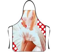 WOO GIRL Tablier de cuisine avec bande de cou à nouer, imperméable, 73 x 57 cm, Monroe, M