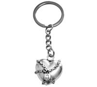 WOO MANTO Porte-clés en forme de cœur enchaîné - Romantique artistique - Pour les amateurs de poésie et de gothique comme déclaration et souvenir