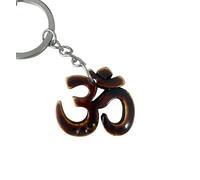 WOO MANTO Porte-clés symbole bouddhiste OM en résine avec anneau en acier inoxydable - Design spirituel