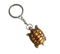 WOO MANTO Porte-clés tortue en résine - Figurine réaliste - Accessoire mignon pour clés, sacs ou voiture 4,3 x 2,8 cm