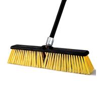 Woobroo Balai de Jardin, Brosse de Cour Robuste pour l'extérieur, Manche Long, télescopique, pour Nettoyer la Salle de Bain, la Cuisine, Le Patio, Le Garage, la terrasse, Le béton, Le Bois, la Pierre