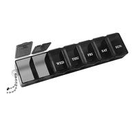 Woobroo Pilulier Semainier 7 Jours,Piluliers Medicaments 7 Compartiments,Facile à Ouvrir/Rangement Grande capacité/pour Poche de Pantalon, pour Vitamines, Suppléments et Médicament