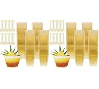 Woobroo Tasses à Dessert, 50Pcs 60ml/2oz Gold Coupes Gobelets Mini Tasses à Dessert Gobelets Verrines à Dessert Réutilisables pour Mousse,Tiramisu,Anniversaire, Or (Lot de 2)