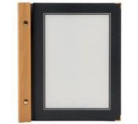 Wood A5 Carte Menus, 2 double inserts inclus (présente 4 pages A5) Securit