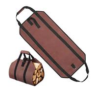 Wood Carrying Bag, Large Capacity Canvas Firewood Carrier, 38.90*18.31in Heavy-Duty Stitched Handles Log Tote Bag, Ergonomic Open Pocket for Camping Barbecue, Abrasion Anti-Tear Storage Bags,