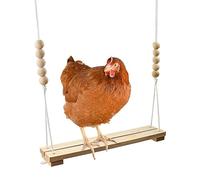Wood Chicken Swing for Coop, Natural Hanging Poultry Perch for Backyard, Starter Habitat for Chicks, Hens, Home Producers, Jungle Patio Or Poultry Farm Use, 15.55x2.76x43.31 inches