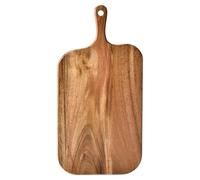 Wood Chopping Board, Double Sided Cutting Coating, Built in Handle Design, Cheese Steak Serving Tray, Kitchen Slicing Plate, Ideal for Rv Outdoor Restaurant 14.96x7.48x0.591 Inches