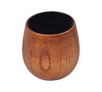 Wood Coffee Mug - 150ml/350ml Solid Wood Wine Cups, 2.64x3.03x3.15 Inches Heat Resistant Handmade Drinkware Teacup for Whiskey Beer Juice Milk Cocktails, Natural Wooden Mugs for Home Bar Kitchen Use