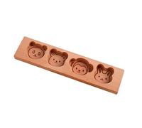 Wood Cookie Mold, Cartoon Biscuits Cutter, Fondant Stamp Mould, Pastry Cake Decoration Tool, Chocolate Baking Craft for Birthday, Wedding, Baking Class Use, 11.81x2.76 inches