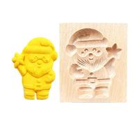 Wood Cookie Mold - Christmas Cookie Mold, Beginner Cookiee Molds, Carved Christmas Baking Cutter Tool | Moldd For Cake, Pastry, Dessert, Treat, Holiday Party, Home Kitchen, Kids, Beginners, Baking Use