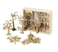 Wood Crafts, Handmade Toys Components, Encourages Creative Development, Preschool Art Craft for Kids Ages 3+, Home Classroom, School, Birthday, Natural Wood