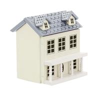 Wood Doll House - Small Villa Miniature Home, Cute Pocket Structure, Detailed Tiny Furniture Collection, Creative Decorative Model with Compact Storage Carry Box Lightweight Design | for Girls Teens