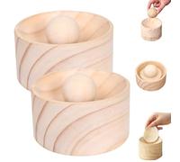 Wood Dumpling Maker,Dough Dumpling Ball Maker,Hand Dumplings Wrapper Makers Press Tool,Mold and Ball Manual Dough Skin Presser for Home Restaurant (2)
