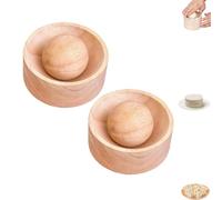 Wood Dumpling Maker, Wood Dumpling Maker Press Tool, Dumpling PressTool Versatile Dumpling Skin Machine Empanada Maker Press Home DIY Bao Bun Empanada Mold Making Tools (2pcs)