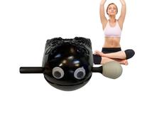 Wood Fish Temple Block Zen Drum - Small Eyes Buddhist Drum, Meditation Instrument | Temple Ornament Home Decor, Holistic Healing Mindfulness Tool with calming sound feature for relaxation meditation s